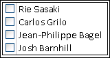 A check box list