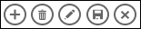 buttons on the action bar in access apps
