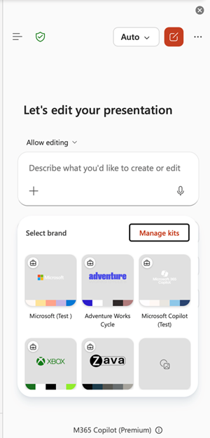 managebrandkits entrypoint in PowerPoint.