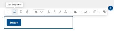 Edit properties of button webpart.
