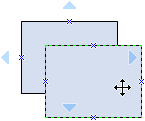 A shape positioned near another shape