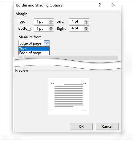 Page border shading