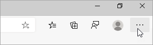 Screenshot of the Settings and more button.