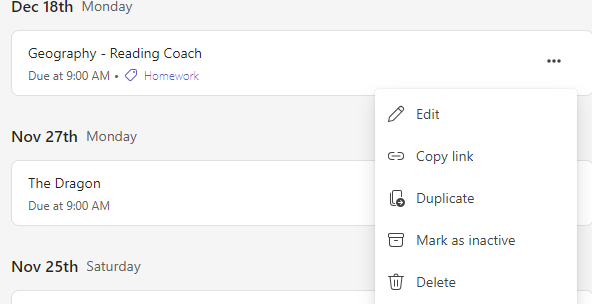 Screenshot of delete option location.