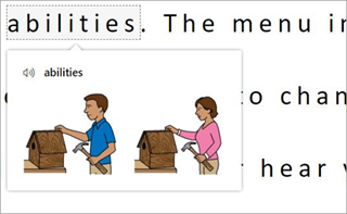 Screenshot of picture and highlighted text.