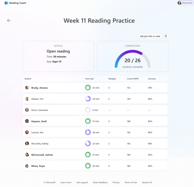 reading practice