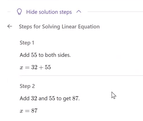 solution steps
