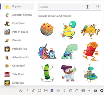 Screenshot that shows stickers.