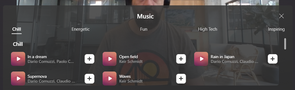 Screenshot of music.