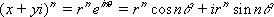 Formula for raising a complex number to a power in polar form