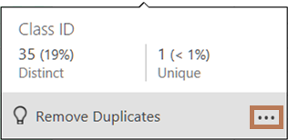 Screenshot that shows the distribution chart pop-up.