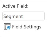 Field Settings command for changing item label layout