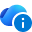 Blue circle with an i