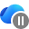OneDrive cloud icon with paused symbol