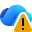 OneDrive cloud icon with yellow warning triangle