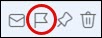 The screenshot shows the follow up flag icon called out.