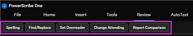 Report Editor Review tab