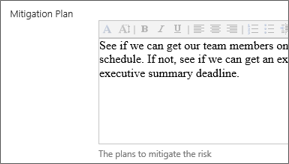 Mitigation Plan