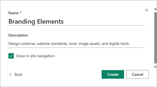Once youve filled in the library name and description you want, select Create.