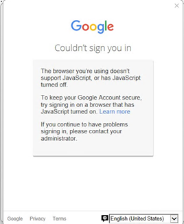 Browser error: The browser youre using doesnt support JavaScript