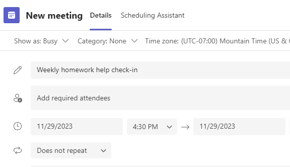 new meeting