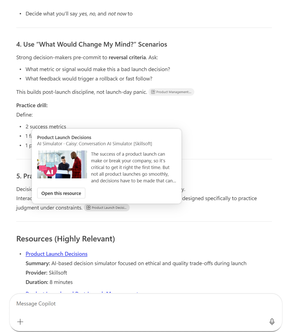 Microlearning recommendation