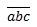 Image showing an overbar