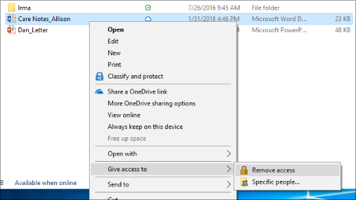 Stop sharing a file over a network