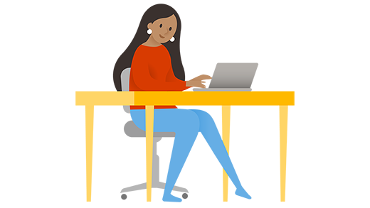 Woman working on a PC